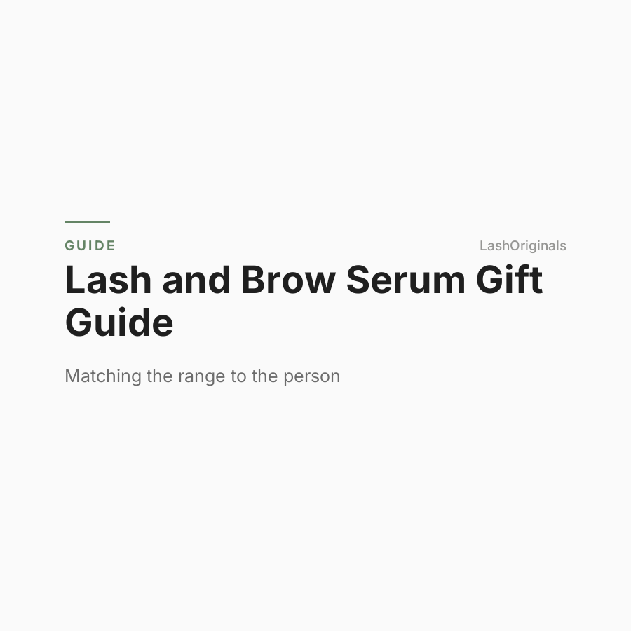 Editorial cover: Lash and brow serum gift guide, a LashOriginals guide