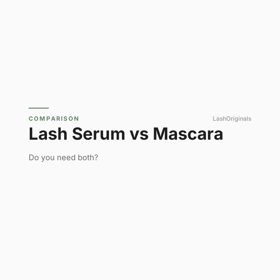 Editorial cover: Lash serum vs mascara, a LashOriginals comparison