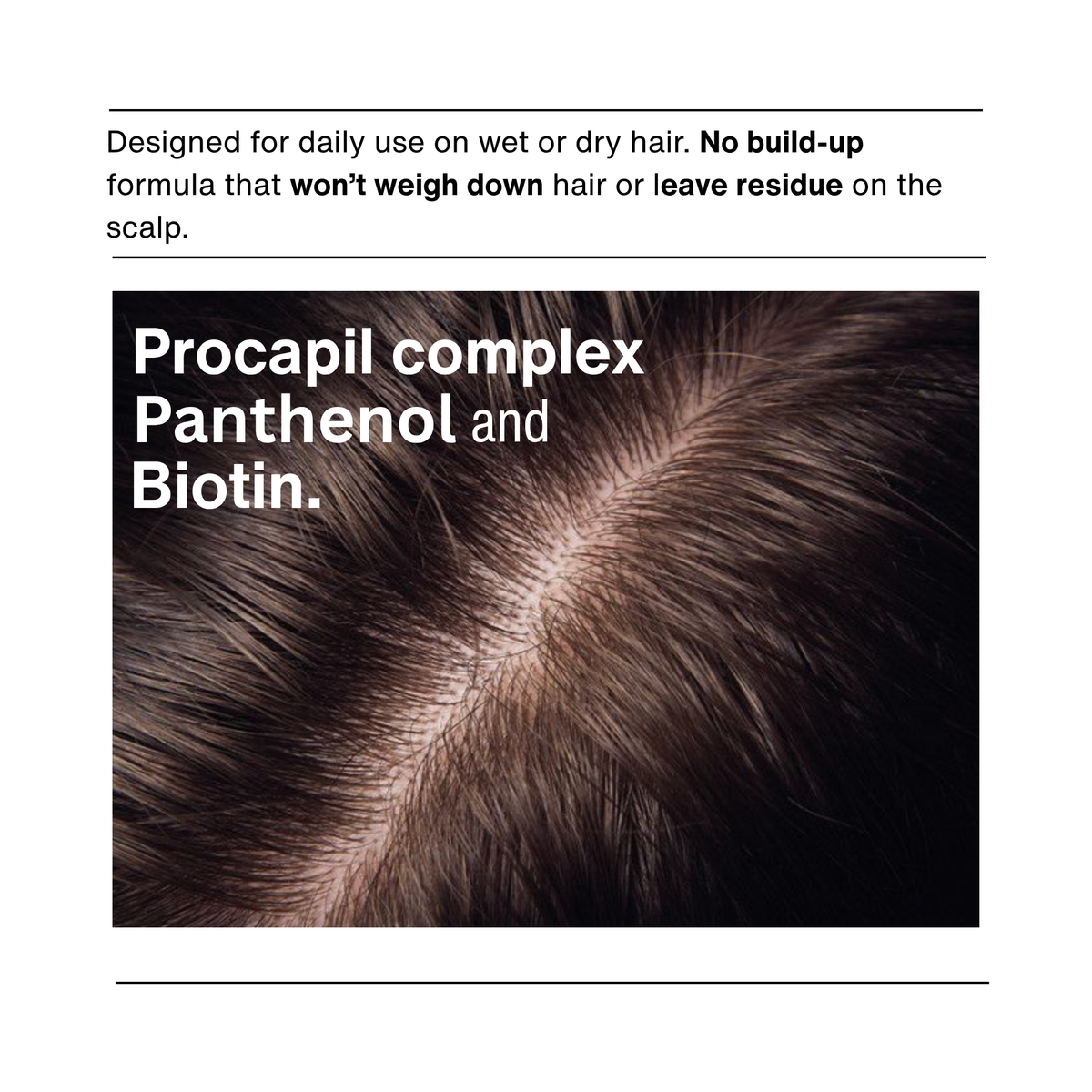 LashOriginals scalp and root serum with Procapil complex, panthenol and biotin, designed for daily use on wet or dry hair
