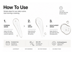 How to use the Triple Care Set: brow serum on brows, lash serum along the lash line, scalp serum massaged in